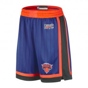 Män New York Knicks Shorts Nike 2023-24 City Edition Blå Swingman